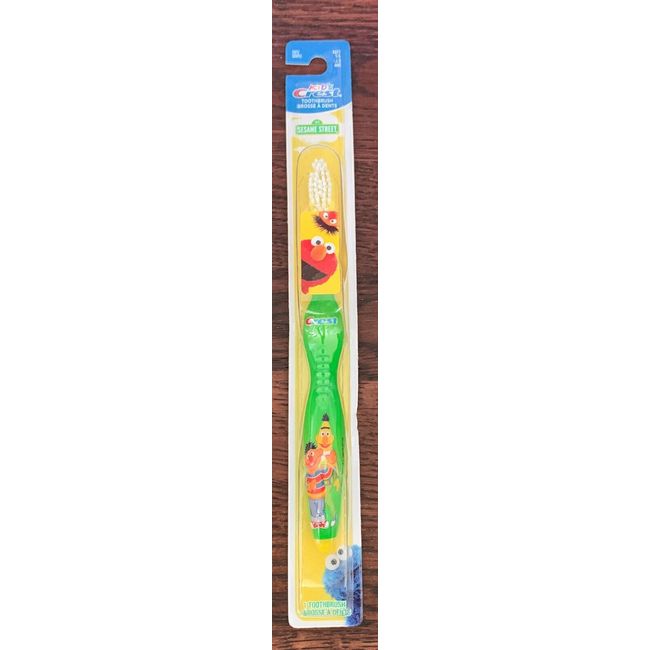 Crest Kid's Sesame Street Soft Bristles Toothbrush, 1 ct GREEN OR YELLOW