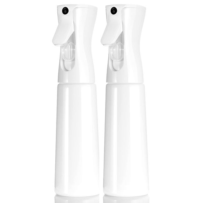 SAMURAI Z1 Spray Bottle, Alcohol Compatible, 11.8 fl oz (350 ml), Made in Japan (Set of 2) [Mist Spraying, Ultra Fine Particles, Continuous Mist, Blackout] White x White