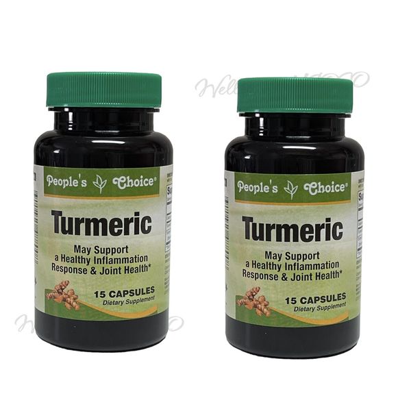 People's Choice Turmeric Joint Health 2 Bottles w/ 15 caps = 30 = 1 ...