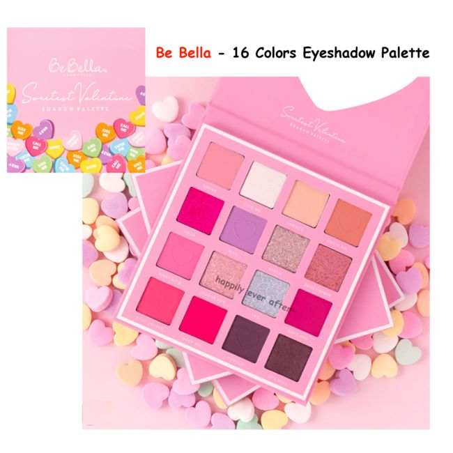 Be Bella SWEETEST VALENTINE EYESHADOW PALETTE - 16 Pigmented Colors Palette