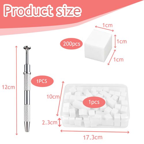 200 Pcs Nail Sponges for Ombre With 1 Grabber and Box,Nail Art Tools Sponge Brush Used Create a Variety Of Nail Art Sponge Create Ombre Nails Design,Nail Art Sponge for Nail Art Design Manicure Diy