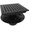 6 Inch Square Shower Floor Drain with Flange,Quadrato Pattern Grate Removable...
