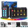 RGB 8 Gang LED Switch Panel - Wireless Remote Circuit Control Relay System Box