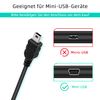 Mcbazel PS3 Charging Cable, 2 Pieces, 1 m PS3 Controller, Charging Cable, Mini USB Cable for Sony PS3 / PS3 Slim / Dualshock 3 Controller