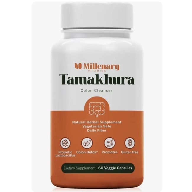 Millenary Vitamins Tamakhura Colon Cleanse Natural Daily Fiber Exp 06/24