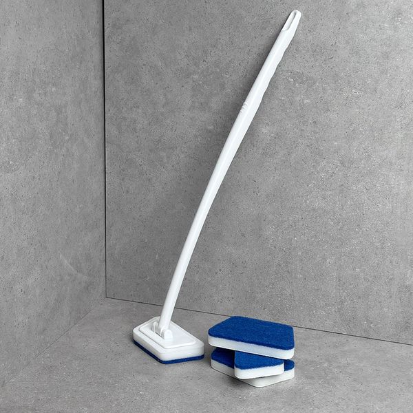 [Bathroom Review] Long Handle Bathroom Tile Scrubber Cleaning Brush + 4 Cleaning Pads