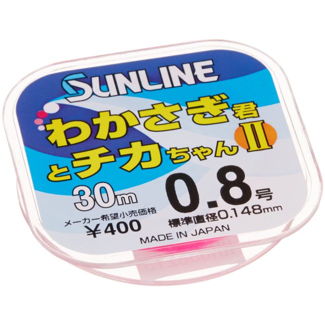 Sunline Nylon Line Wakasagi-kun and Chika-chan II, 98.8 ft (30 m), Pink