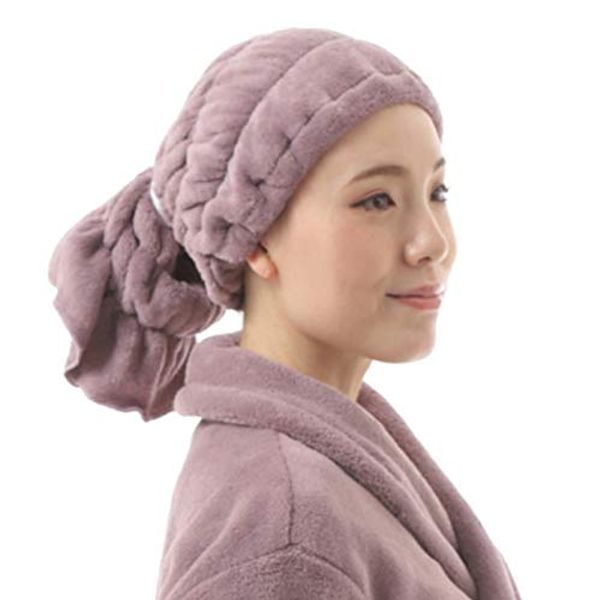 ORIGINLIFE Dry Cap Fluffy Microfiber Hair Dry Hair Cap Lavender