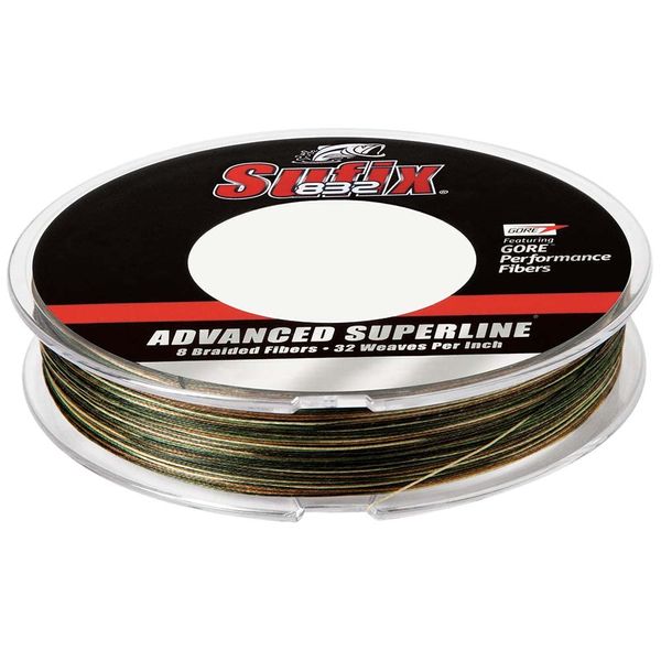 Sufix 832 Advanced Superline Braid, Camo, 6-Pound/300-Yard Spool