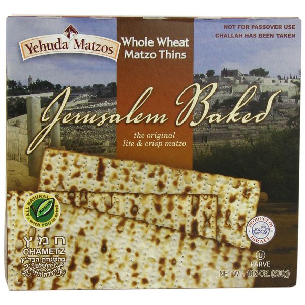 Yehuda Matzo Thins Matzo Thins Whole Wheat, 10.5-Ounce (Pack of 6)