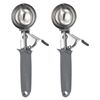 uxcell 2pcs Cookie Scoops, Ice Cream Scoop with Trigger for Baking Cookie Dough Rice Pudding Kitchen Gadget, Grey