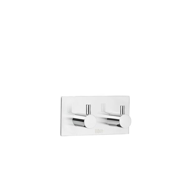 Smedbo BK1106 Design Double Hook, Polished Stainless Steel
