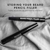 Pacinos Beard Pencil Filler - Water Proof, Long Lasting Coverage & Natural Finish - Beard, Moustache & Eyebrows - Micro-Fork Tip for Seamless Application - Bristle Brush Included (Dark Brown)