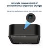 Pinafresa Tuya ZigBee Light Sensor Brightness Detector with Temperature Humidity Detection Display Smart Home Security Linkage