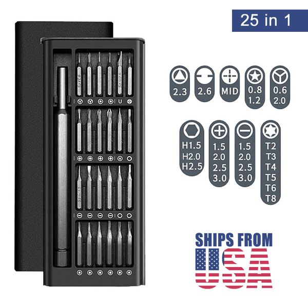 25 In 1 Precision Mini Screwdriver Set, S2 Steel Magnetic Bits, Professional Kit