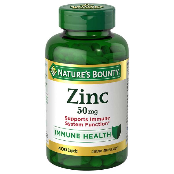 Natures Bounty Zinc 50mg 400 Caplets Natures Bounty Zinc 50mg 400 Caplets