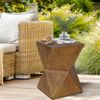 Contemporary Lightweight Concrete Accent Side Table Coffee End Table In/ Outdoor