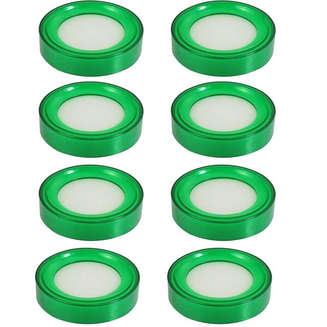 Xiaoyztan 8 Pcs Plastic Round Sponge Finger Wet Moistener for Desktop Counting Cash Money 2.7-Inch Diameter Green