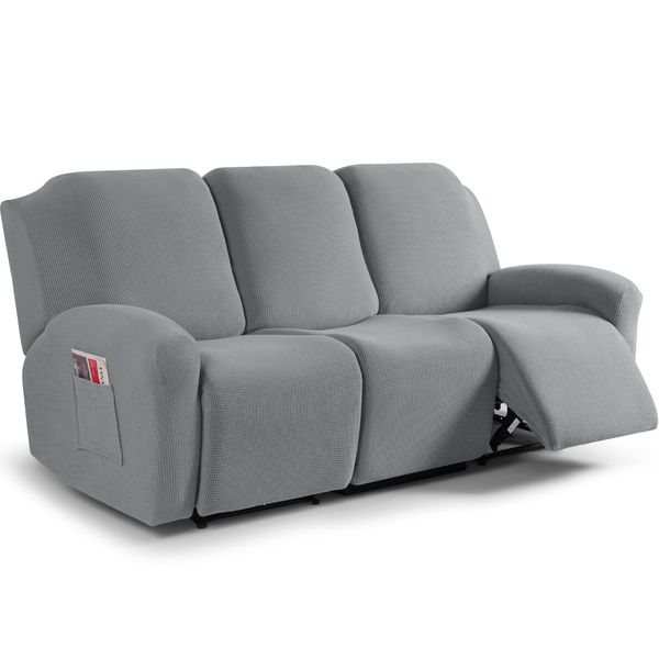 TAOCOCO Recliner Sofa Covers 8-Pieces Stretch Large Couch Covers for 3 Seats ...