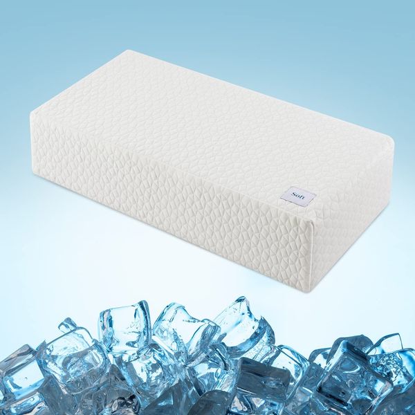 Cooling Cube Memory Foam Pillow Adjustable Firmness for Neck/Shoulder Pain