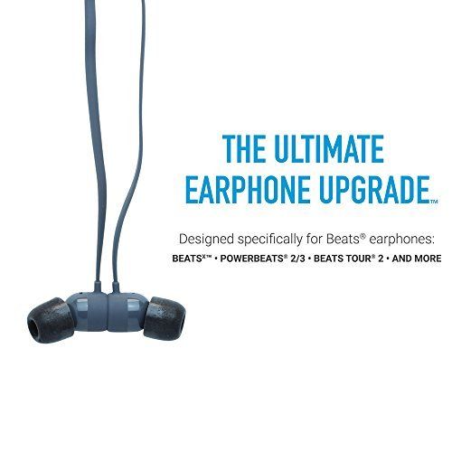 Comply Memory Foam Replacement Earbud Tips for Beats Powerbeats Pro, Flex, X, Powerbeats 1, 2, 3 | Ultimate Comfort, Secure Fit, Superior Noise Isolation | Black, Large (3 Pairs)