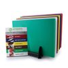 Prepara Standard Low Density Chopping Board Set, 6 Pieces Plus Stand and Chart