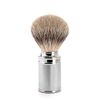 MÜHLE Traditional Silvertip Badger Shaving Brush | Chrome Plated Stainless Steel Handle | Luxury Shave Accessory for Men