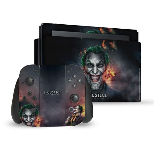 Head Case Designs Officially Licensed Injustice Gods Among Us Joker Key Art Vinyl Sticker Gaming Skin Decal Cover Compatible With Nintendo Switch Console & Dock & Joy-Con Controller Bundle