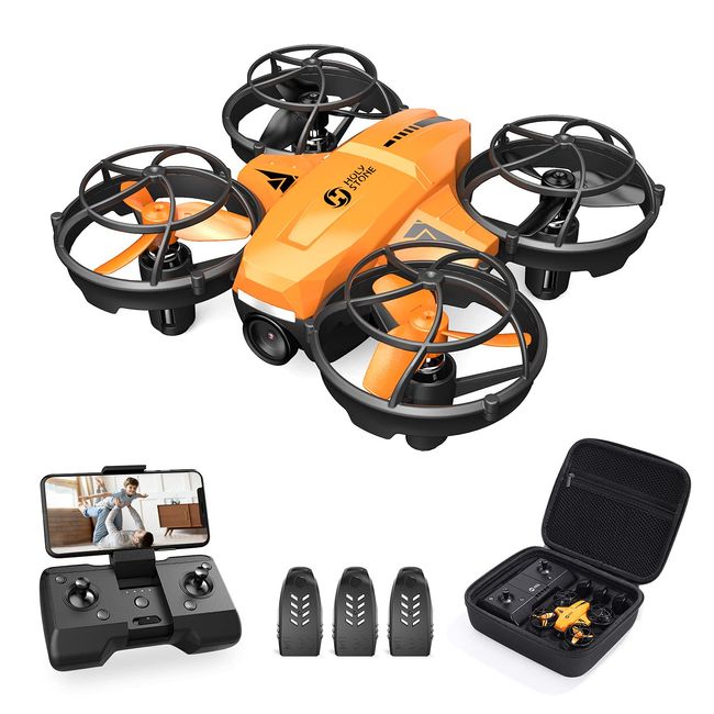 Holy Stone HS420 Small Drone, under 3.5 oz (100 g), For Children, 3 Batteries, Indoor, Mini Drone, Beginners, Kids, Storage Case Included, Throwing Takeoff Mode, Headless Mode, High-Speed Turning Mode, Altitude Hold, 2.4 GHz, 4CH, Mode 1 / 2 Freely Switch