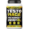 TESTO Rage Pre-Workout Capsules, Boosts Energy, Focus, Endurance, 60 Capsules