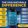 Viva Naturals Antarctic Krill Oil Omega 3 Supplements 1250 mg - DHA EPA Omega-3 & Astaxanthin Concentration for Joint Health, No Fish Burp - 60 Omega 3 Krill Oil Capsules