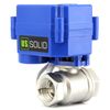 U.S. Solid 3/4" Motorized Ball Valve DN20 Stainless Steel Electrical Ball Valve, 9-24V AC/DC, 3 Wire Setup