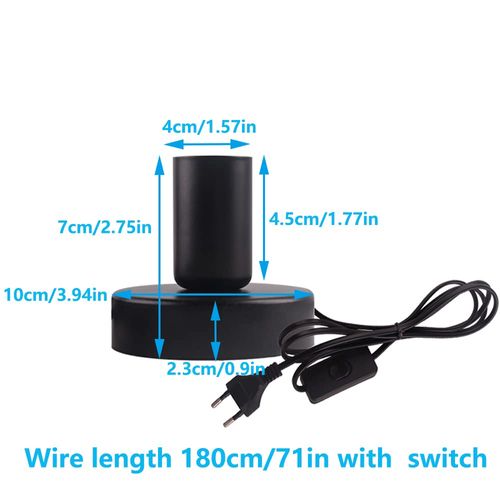 YKCGG Industrial Table Lamp Base,Small Polished Metal Desktop Light Sockets Base Only,Vintage E26/E27 Edison Screw Light Bulb Holder Base,with 6ft Cord Switch Plug Bulb Base Holder（Black）