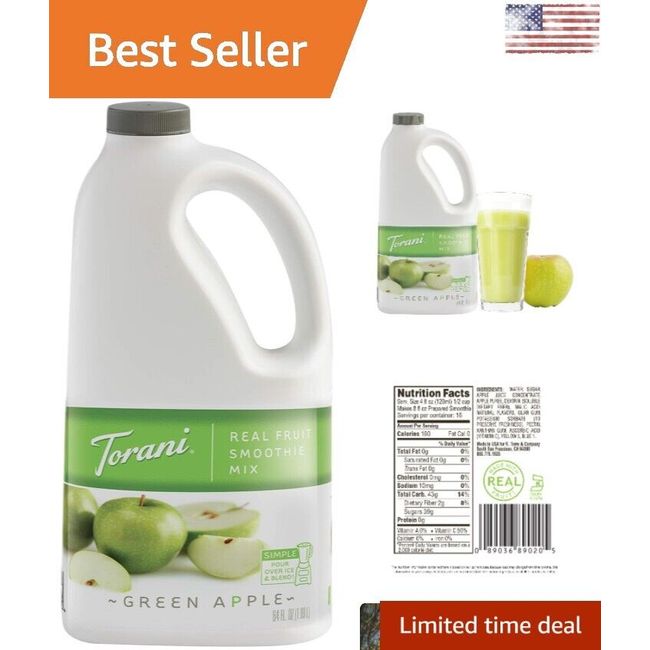 Jumbo Authentic Green Apple Smoothie Mix - Real Fruit - 64 fl oz (1 pack)