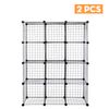 2X 12 Cubes Storage Rack Kitchen Shelving Metal Wire Shelf Storage Organizer