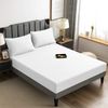 Tim's Textiles Deep Fitted Bed Sheets - Poly Cotton- Easy Care Non Iron Percale Bedding (White, King)