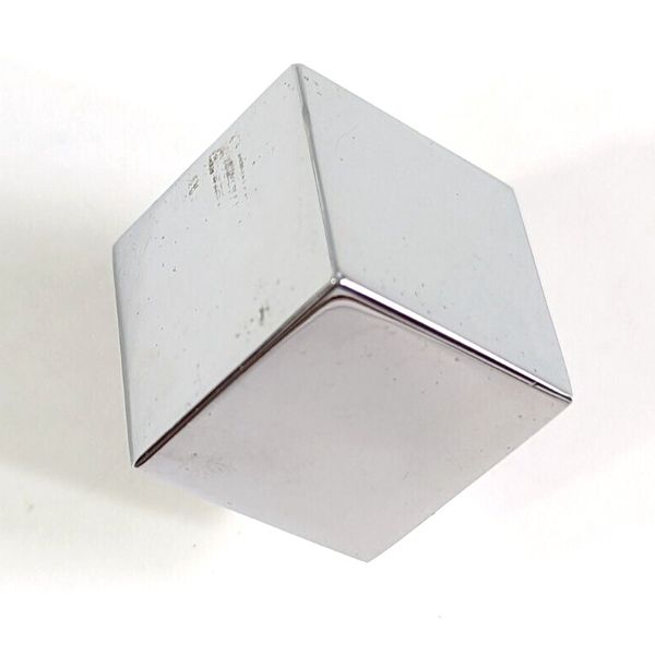 Modern Chrome  1" Knob Square Solid Metal Cube Cabinet Drawer Silver Drawer Pull