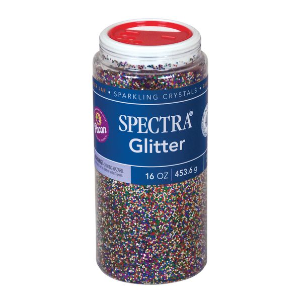 Spectra Arts & Crafts Glitter, Multi-Color, 16 oz., 1 Jar