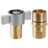 1 Inch NPT Wet Line Wing Nut Hydraulic Quick Disconnect Coupler / Coupling Set