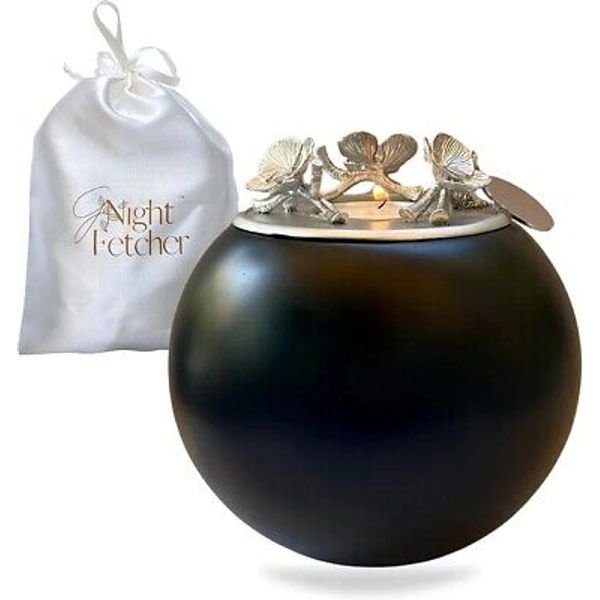 G'Night Fetcher Orchid Pet Urn Onyx Silver (Pets up To 70lbs)