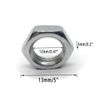 10PCS M12-1.25 MM Nut Inner Diameter Metric Grade Class Stainless Steel hex nut,Thin hex nut