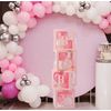 Baby Shower Boxes Party Decorations - 4 pcs Pink Transparent Balloon Boxes