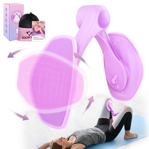 Thigh Master Thigh Exerciser for Women, Enhanced Resistance Hip and Pelvis Trainer, Inner Thigh Exercise Equipment Kegel Exercise Products for Women Home Gym(Violet-No Band)