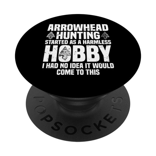 Arrowhead Hunting Displace Case Stone Arrowhead Hunter PopSockets Standard PopGrip