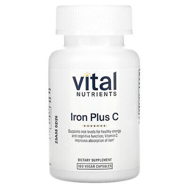 Iron Plus C, 100 Vegan Capsules