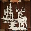 Personalized Beautiful Buck With Trees sign. Personalized home decor Plaque