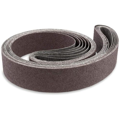 Red Label Abrasives 2 X 72 Inch 36 Grit Aluminum Oxide Metal Sanding Belts - Knife Sharpening Sanding Paper for Metal Working and Metal Finishing - Belt Sander Paper 6 Pack