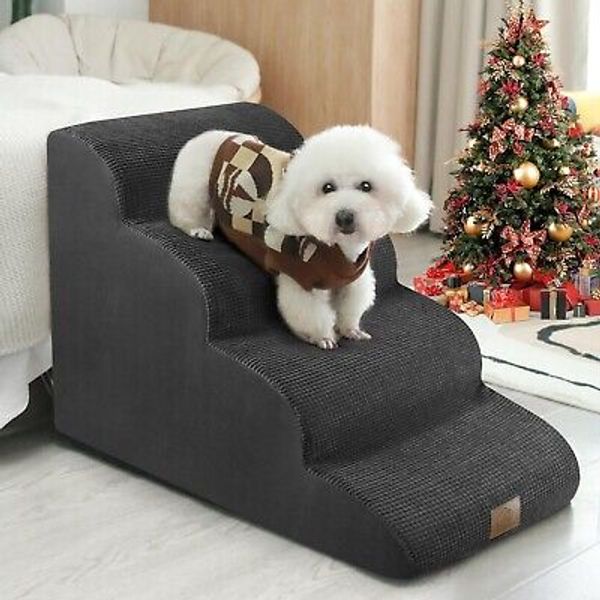 Dog Stair for High Bed, 20 Inch Height Pet Steps Stairs Steps, Foam Dog Step ...