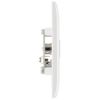 British General BG Electrical 860 Single Co-Axial Socket, White Moulded, Round Edge