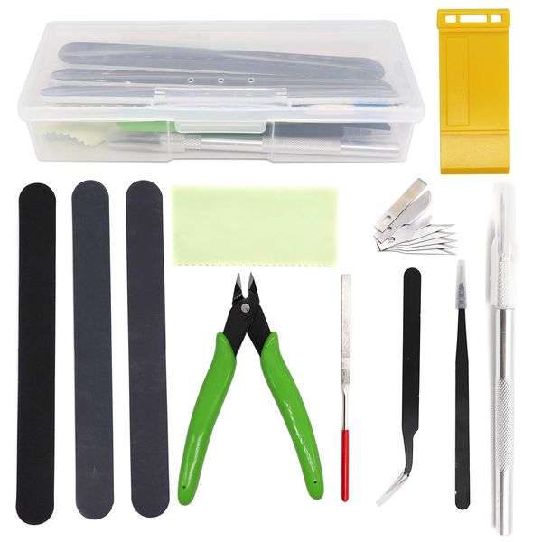 binifiMux 17pcs Basic Model Tools Set Modeler Building Kit for Gundam Car Model Assemble Building